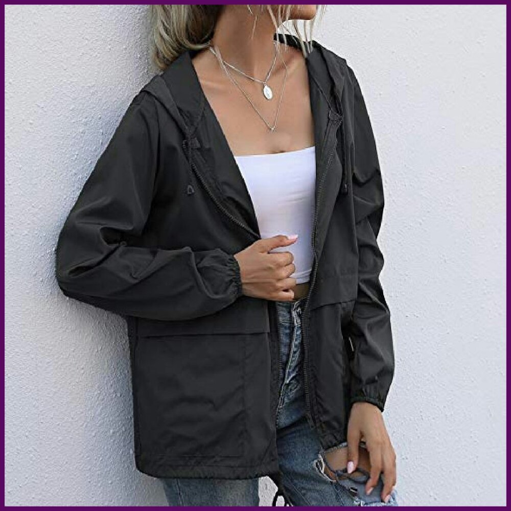 Waterproof Rain Jacket Lightweight Packable Hoode… - image 3